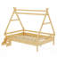Lit plateforme House avec escalier, structure de lit simple en bois massif, profil bas et design amusant pour enfants-1293087775-1293087773