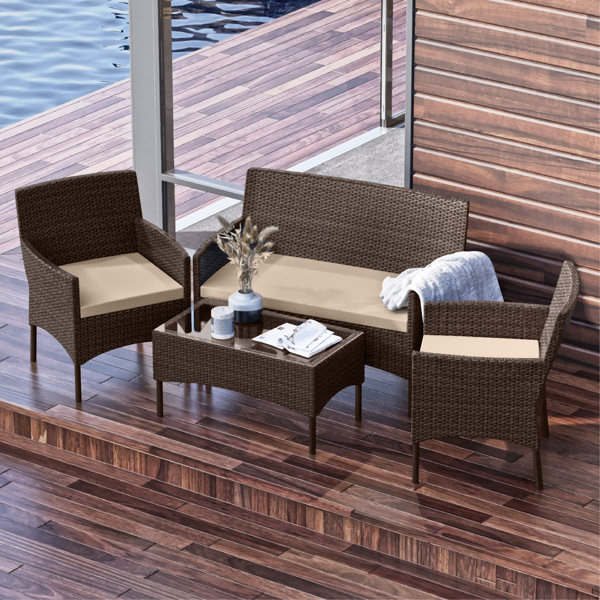 Reviews Nestl with Wayfair Person Group 4 Seating | Outdoor - & Cushions