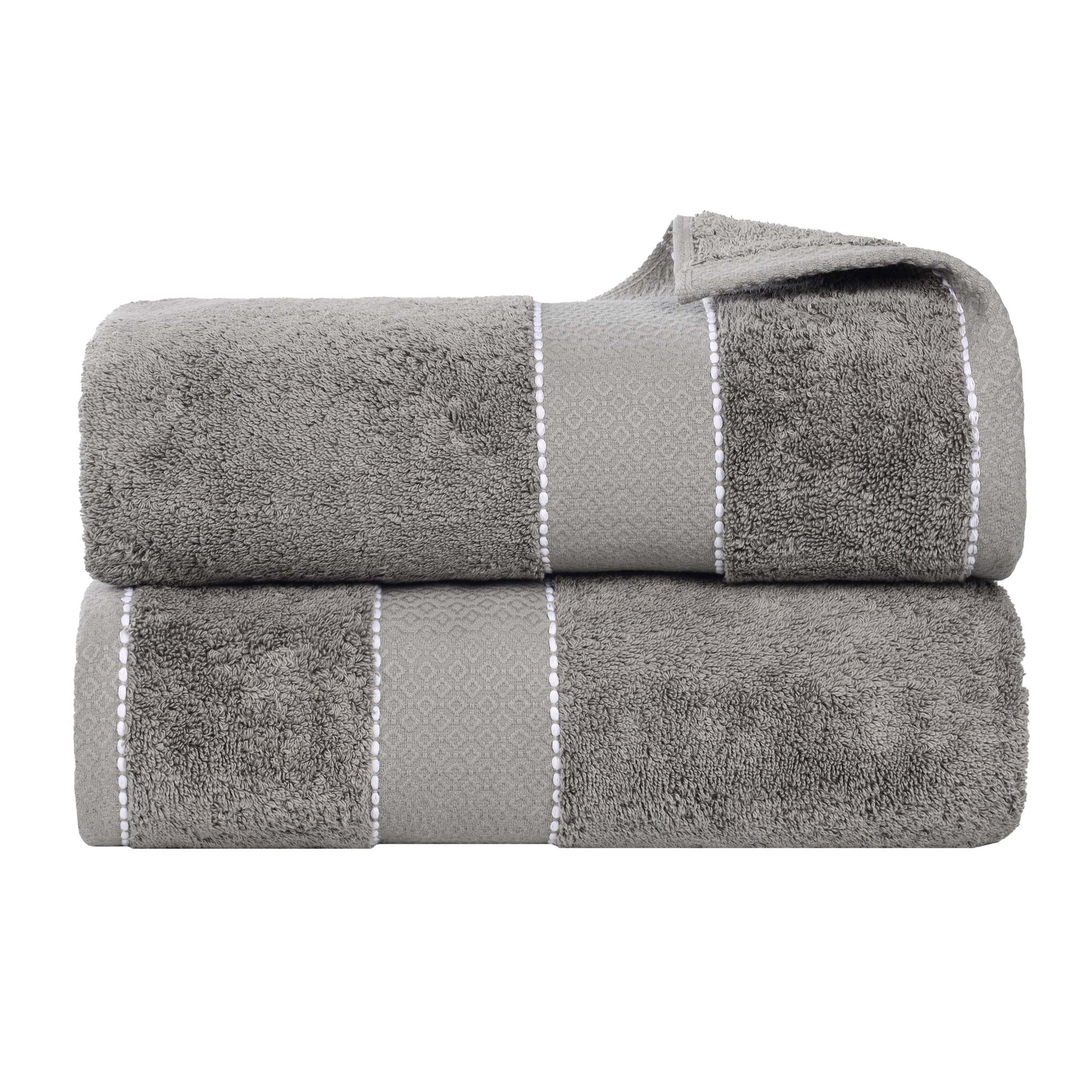 Abrianna Egyptian Giza Cotton Bath Sheet, Charcoal