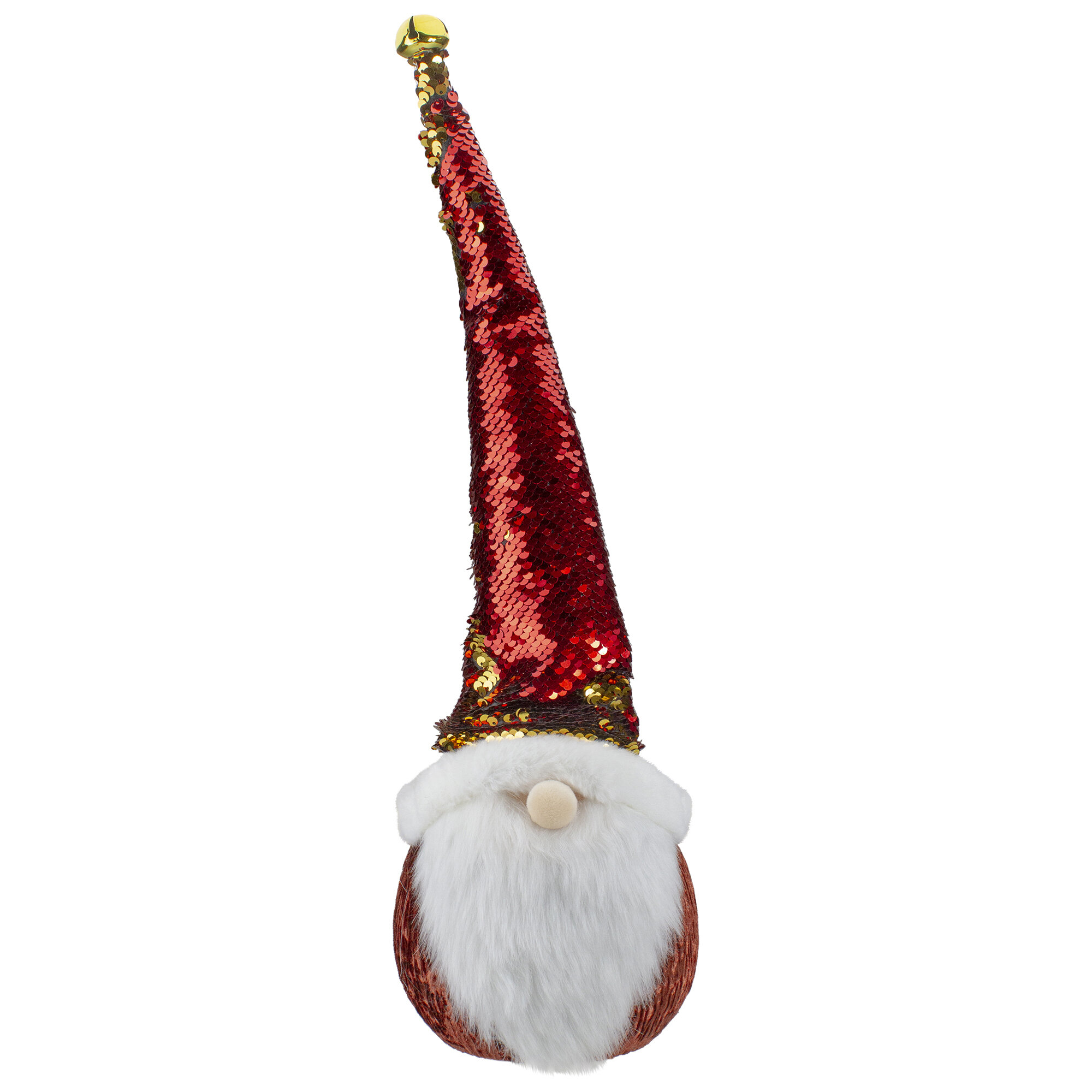 Northlight Gnome with Flip Sequin Hat Christmas Decoration - Red