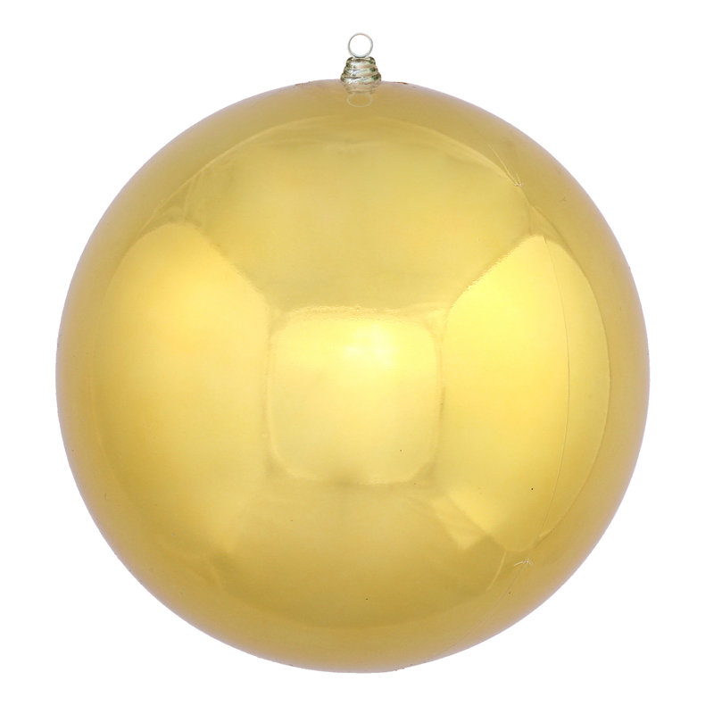 Vickerman 20" Giant Shiny Gold Ball Christmas Ornament, Gold Shiny, 20" H x 20" W x 6" D