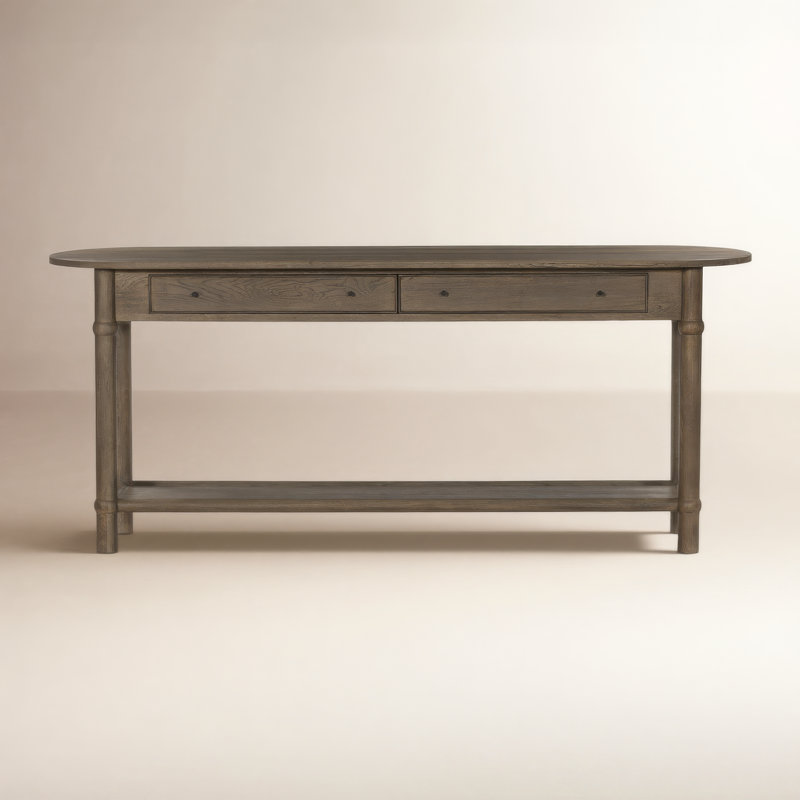 Charnes Console Table, Warm Natural Oak