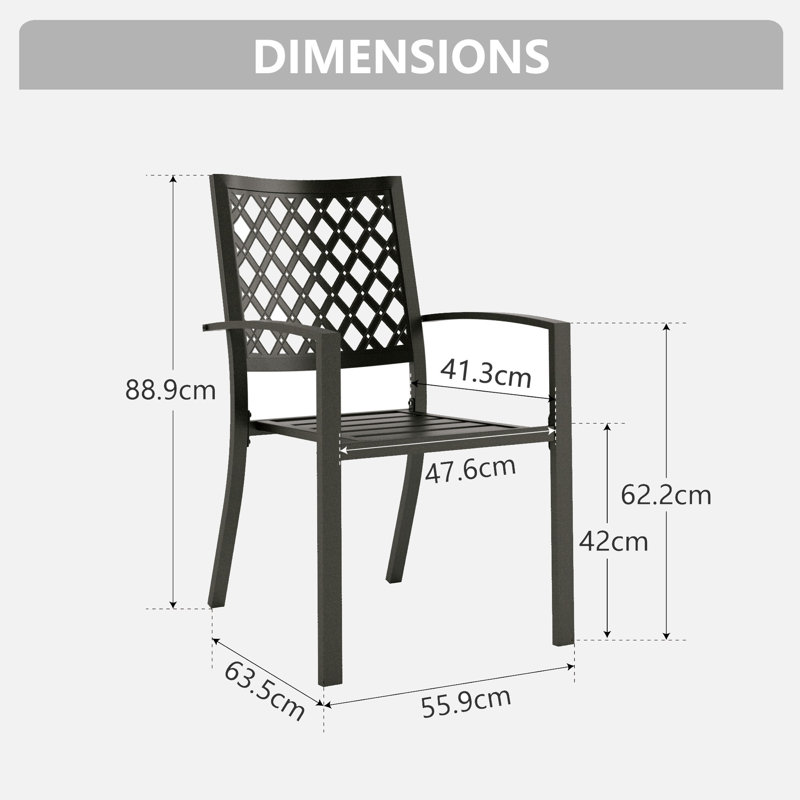 Stackable Outdoor Patio Dining Armchair