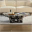 Style papillon, table basse, imitation de calcaire naturel, convient au salon / bureau, fibre de verre-1487832963