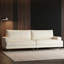 Canapé de salon moderne et confortable de 86,61 pouces avec 3 coussins en tissu et coussins en plumes