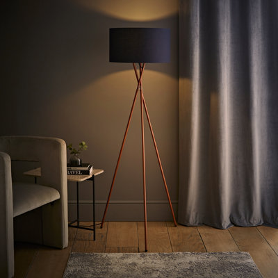 Misner 155cm Camden Tripod Floor Lamp with Large Reni Shade