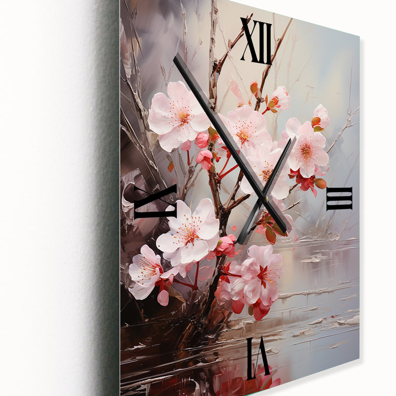 Horloge murale rose, Grand