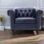 Canapé compact 1 place bleu Pu