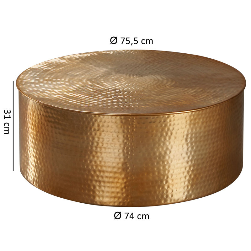 Cajigas Solid Coffee Table, Gold