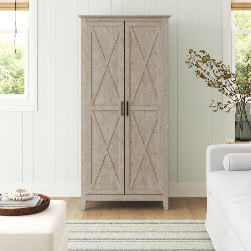 Armoire de rangement à 5 tablettes Huckins, Gris délavé