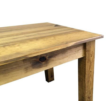Table de salle à manger Rizzo, Bois de grange, H 30 po x L 54 po x l 54 po