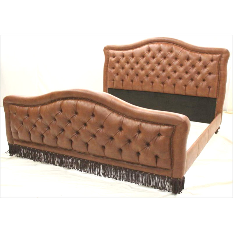 Upholstered Bed, Bella Pearl Performance Velvet, Brushy Bayou, Old Gold E