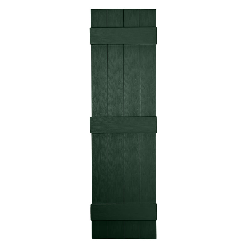 Persiennes personnalisées à 4 planches fermées, Vert héritage, 62"