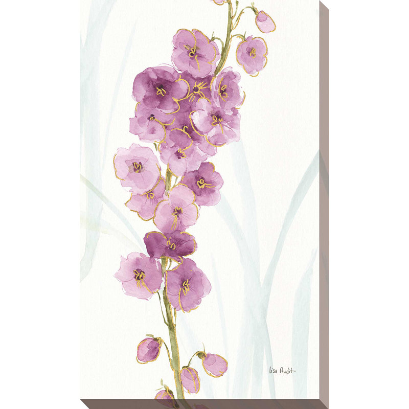 «Rainbow Seeds Flowers VII», reproduction sur toile, H 63,5 po x l 39,5 po x P 2 po, Cadre flottant argent