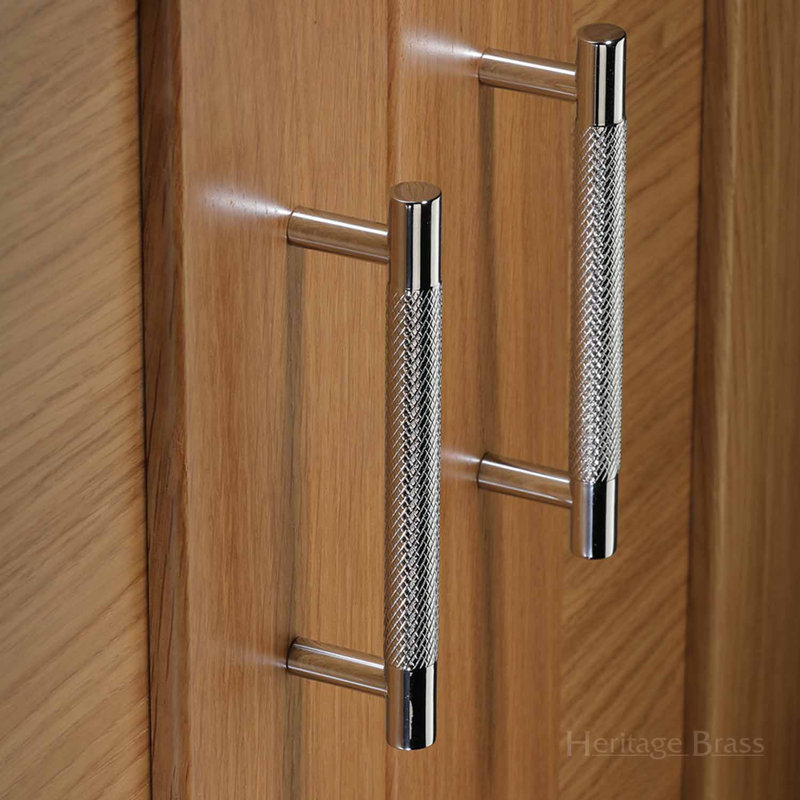 Heritage Brass Signac Heritage Cabinet Pull Partial Knurl Design, Polished Brass, 16cm center to center