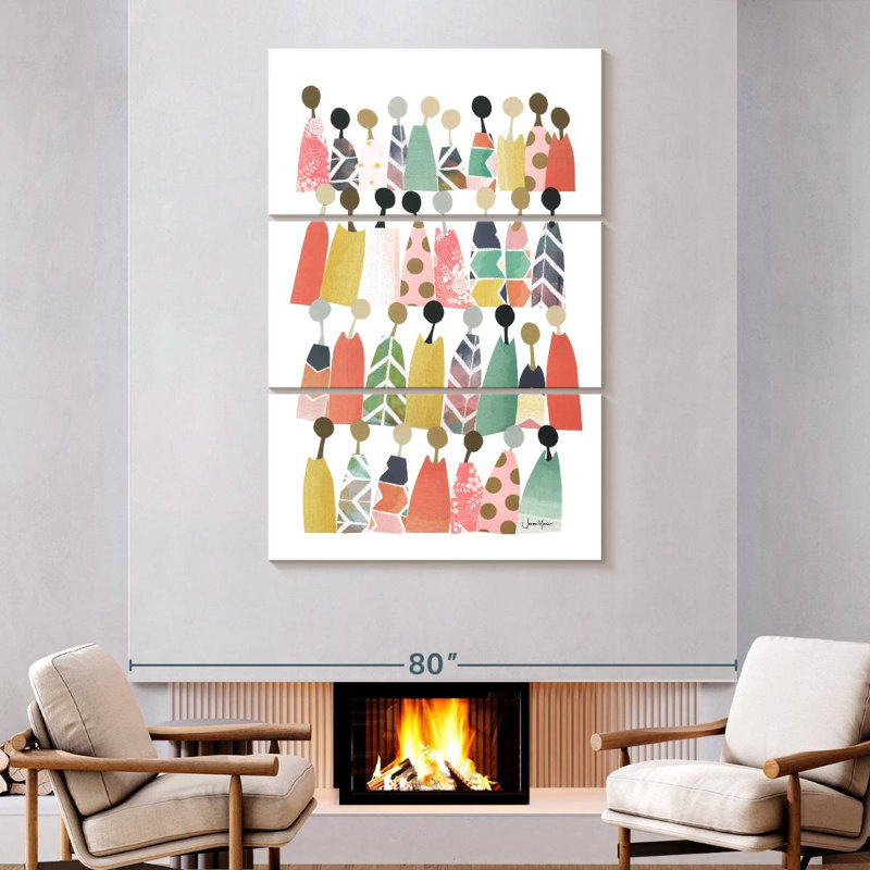 Pastel Rainbow People, H 74 po x l 48 po