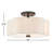 Copper Linen Blend Semi Flush Mount-186254600-186255095