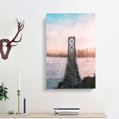 Bridge In San Francisco - Wrapped Canvas