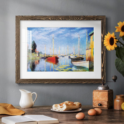 Les bateaux de plaisance à Argenteuil par Monet, reproduction d'art sur papier