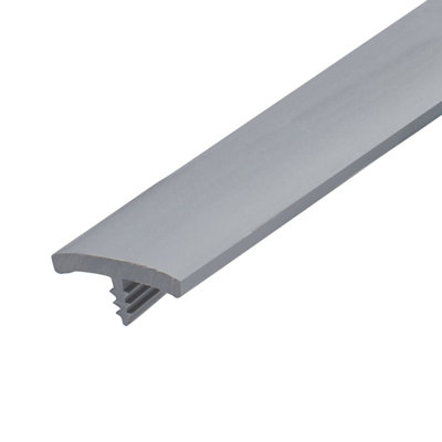 13/16In Dove Grey Flexible PVC | Flat Face Bumper Tee Moulding | 25Ft Coil