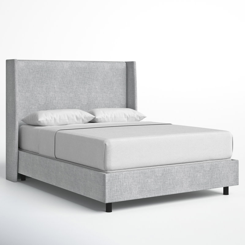 Tilly Upholstered Bed, Zuma Pumice Textured Linen, Full