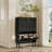 Designer Curved Three-dimensional Texture Fluted Panel Shoe Storage Cabinet-462203142