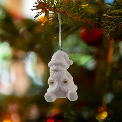 Nordic Ins - Décoration de Noël en céramique - Mini pendentif maison de Noël - Décoration pour petits cadeaux
