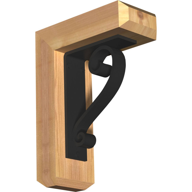 Support triple Ironcrest Edwards, H 12 po x P 9 1/2 po, Cèdre rouge de l'Ouest l 3 1/2 po x T 2 po (lisse