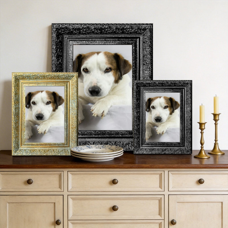 Cadre photo 3 pièces 5 "x 7" noir Clean Line pour décor de chambre à coucher
