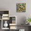  «Happy Music Abstract» par Rey Klimt, art mural en verre acrylique, 12 po x 12 po