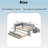 Wood Frame Full Size Daybed With Charging Station,LED Light And Storage Shelves-1854589297