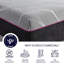 Grand lit matelas en mousse viscoélastique 4 couches avec base réglable 11 pouces