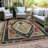 Machine Washable Indoor/Outdoor Xhevrie Red Rug-1254341037