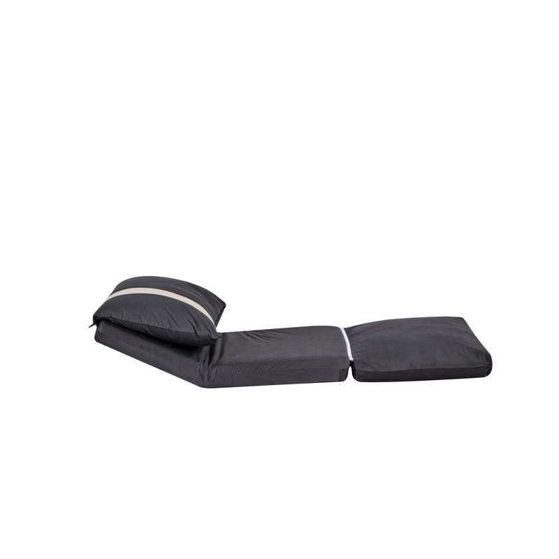 Lit de sol moderne gris foncé avec velours côtelé, 6 charnières réglables silencieuses pour lit réglable à utilisation silencieuse, 5 pieds pliables et antidérapants