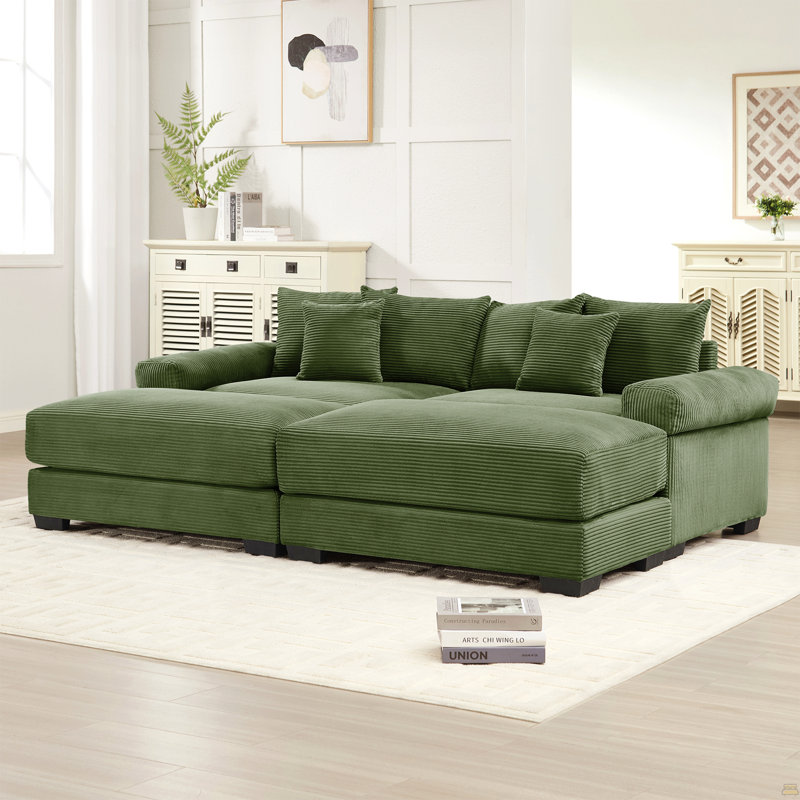 Canapé modulaire surdimensionné de 92 po Cloud, Vert