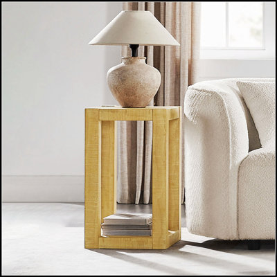 Ensemble de 2 tables basses rectangulaires modernes à 2 niveaux pour salon, montage facile, tables d'appoint polyvalentes et élégantes pour chambre et bureau