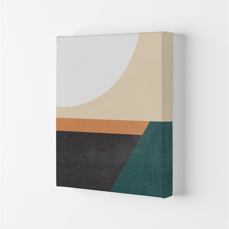 Colourful Mid Century Modern A - Print, 42cm H x 29.7cm W x 4cm D, Unframed