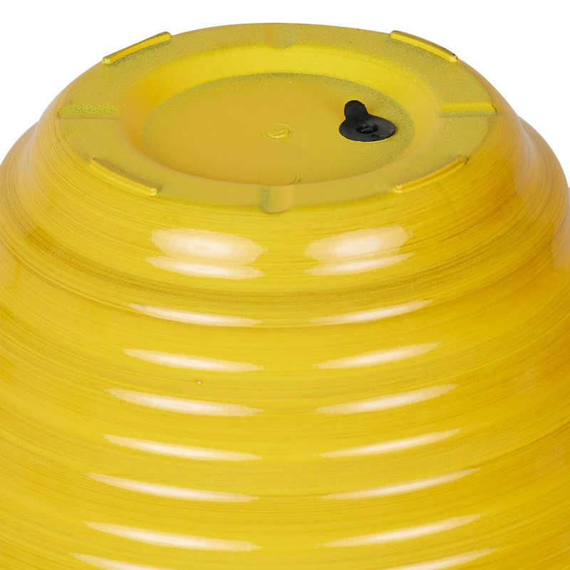Jardinière ronde intérieure / extérieure, Jaune, H 12 po x l 16 po x P 16 po