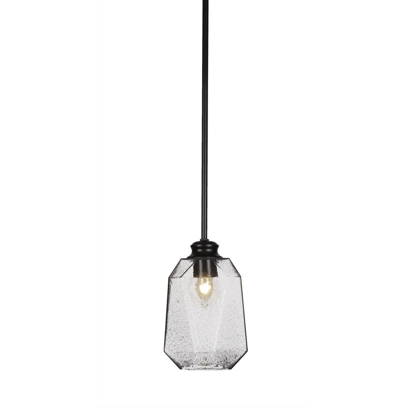 Luminaire suspendu Rocklin, Coloré / noir, Noir mat