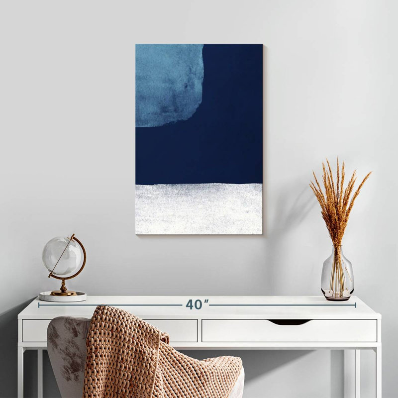 Avery Minimalist Blue Strokes I, H 24 po x l 16 po