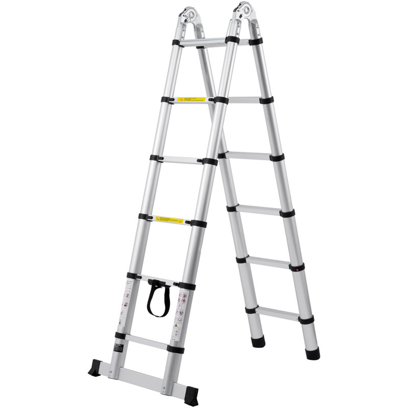 12 - Step Aluminum Folding Extension Ladder