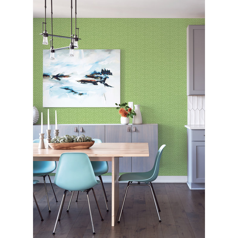 Papier peint géométrique Hespern, Vert