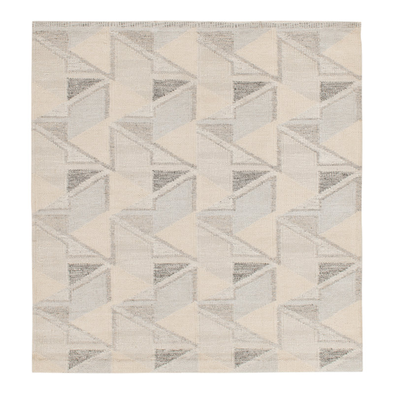 Scandinavian Wool Geometric Area Rug, Recatangle 12' x 15'