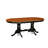 9 Piece Dining Table Set Includes an Oval Dinner Table with Butterfly Leaf and 8 Linen Fabric Dining Room Chairs, Black & Cherry-49667945