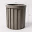Pot à fleurs rond Strata Colonne SM - Gris-brun-1825722798-1825722797