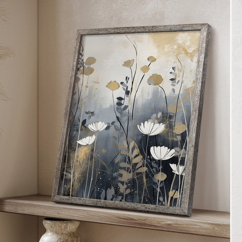 Reproduction encadrée FLORAL Series CECXCVIII - bois massif, H 11 po x l 9 po