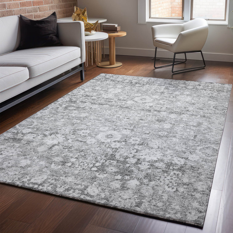 Premium Machine Washable Cerrito Silver Rug