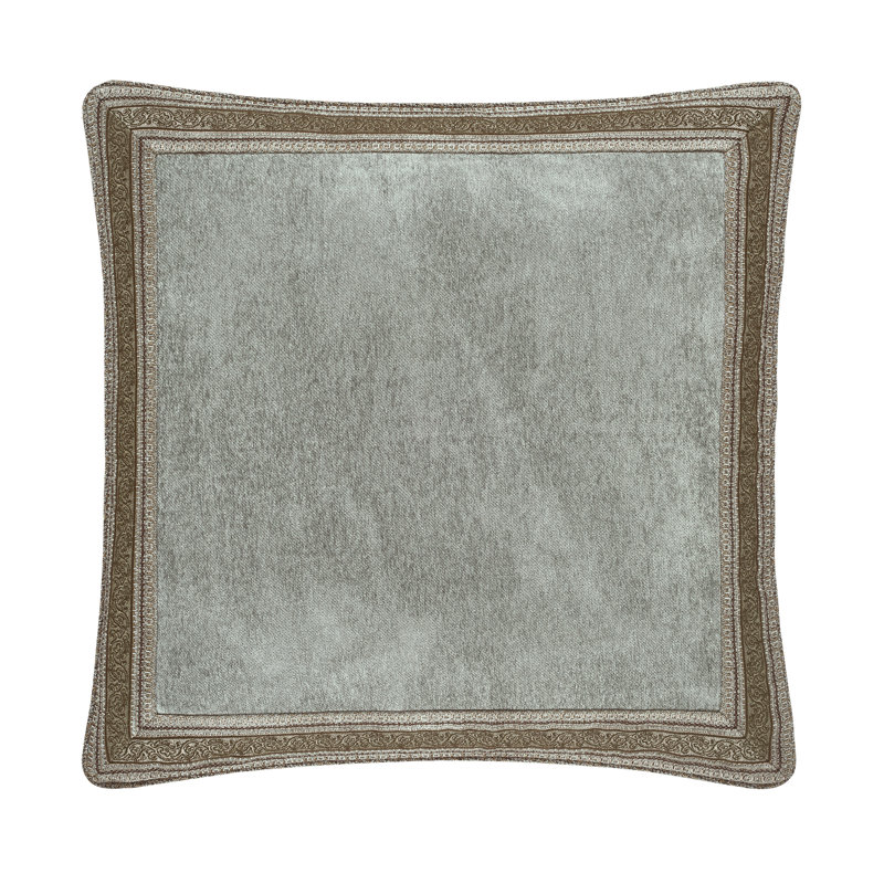Stone Chenille Euro Sham with Weathered Embellishment