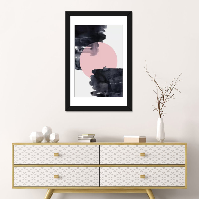 «Minimalisme XX», impression sur toile tendue, 32" H x 24" W x 1" D, Papier d'art encadré noir, Blanc
