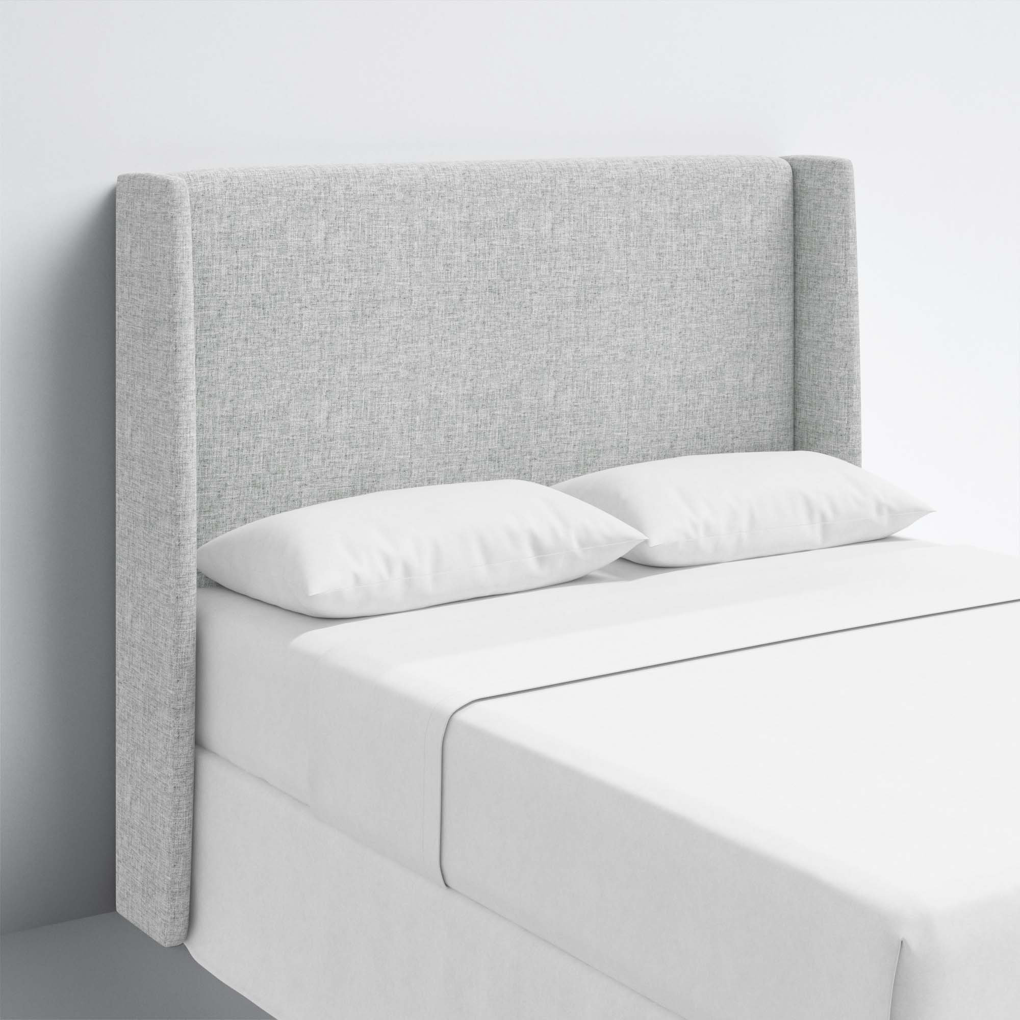 Upholstered Headboard, Twin, Zuma Pumice Textured Linen